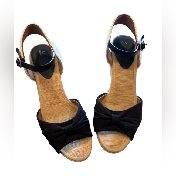 Lucky Brand Shoes - Lucky Brand Women's sandal Sz 8 Black Macrimay Espadrille Wedge Ankle Strap